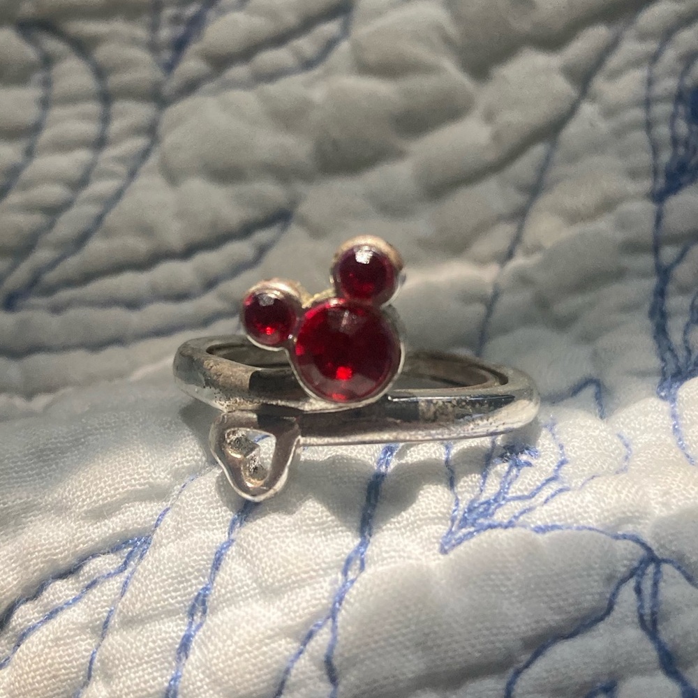 Disney Mickey Mouse Ruby Birthstone Ring - image 1